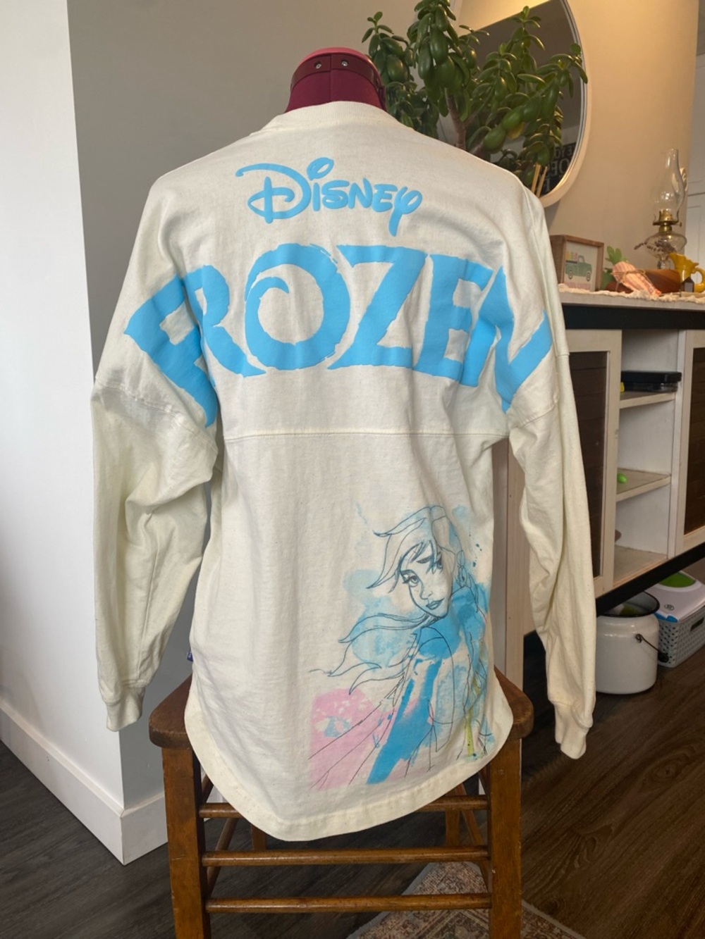 Disney Frozen Spirit Jersey XS Sparkly/Glitter Elsa Long Sleeve